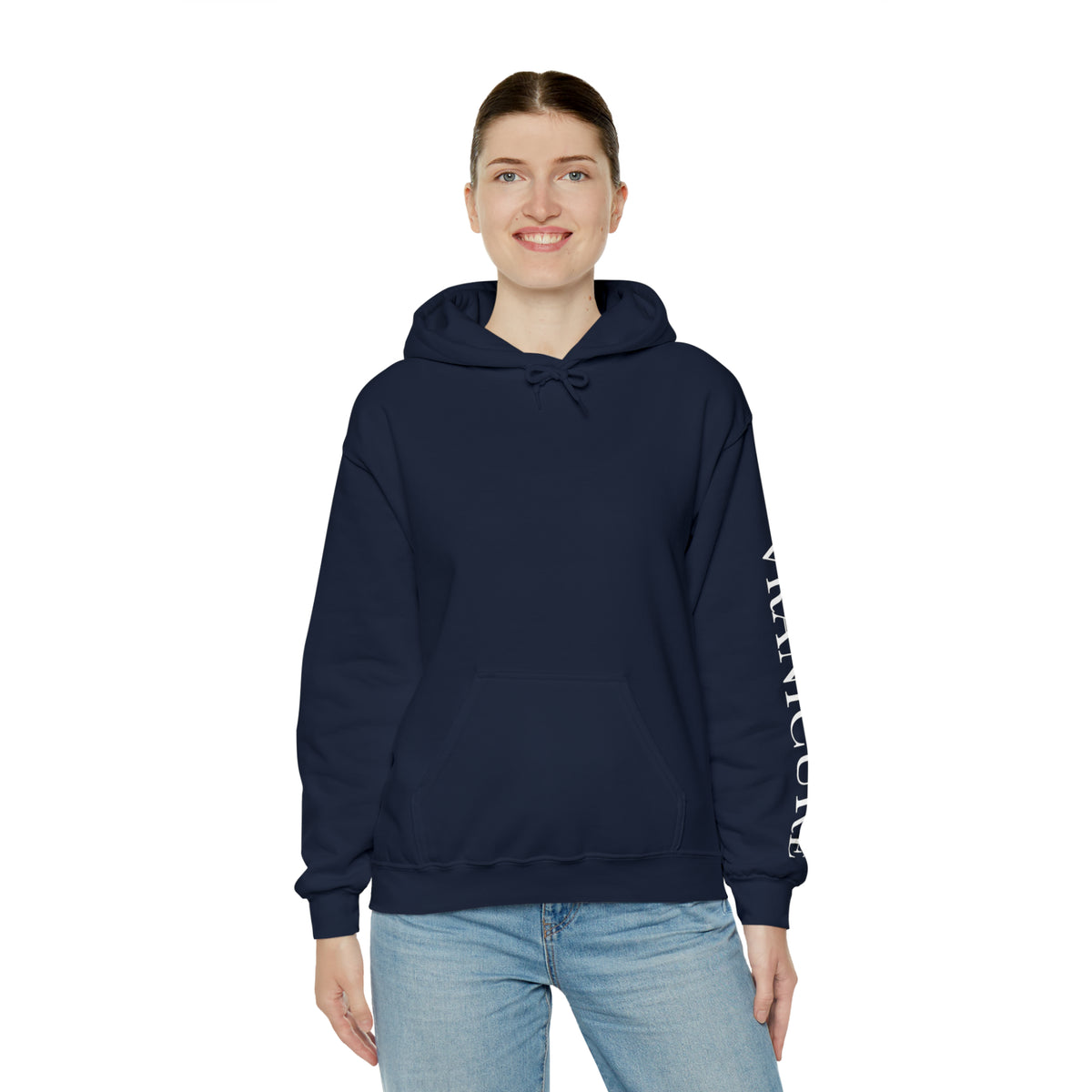 vraniCURE Unisex Text Sleeve Hooded Sweatshirt