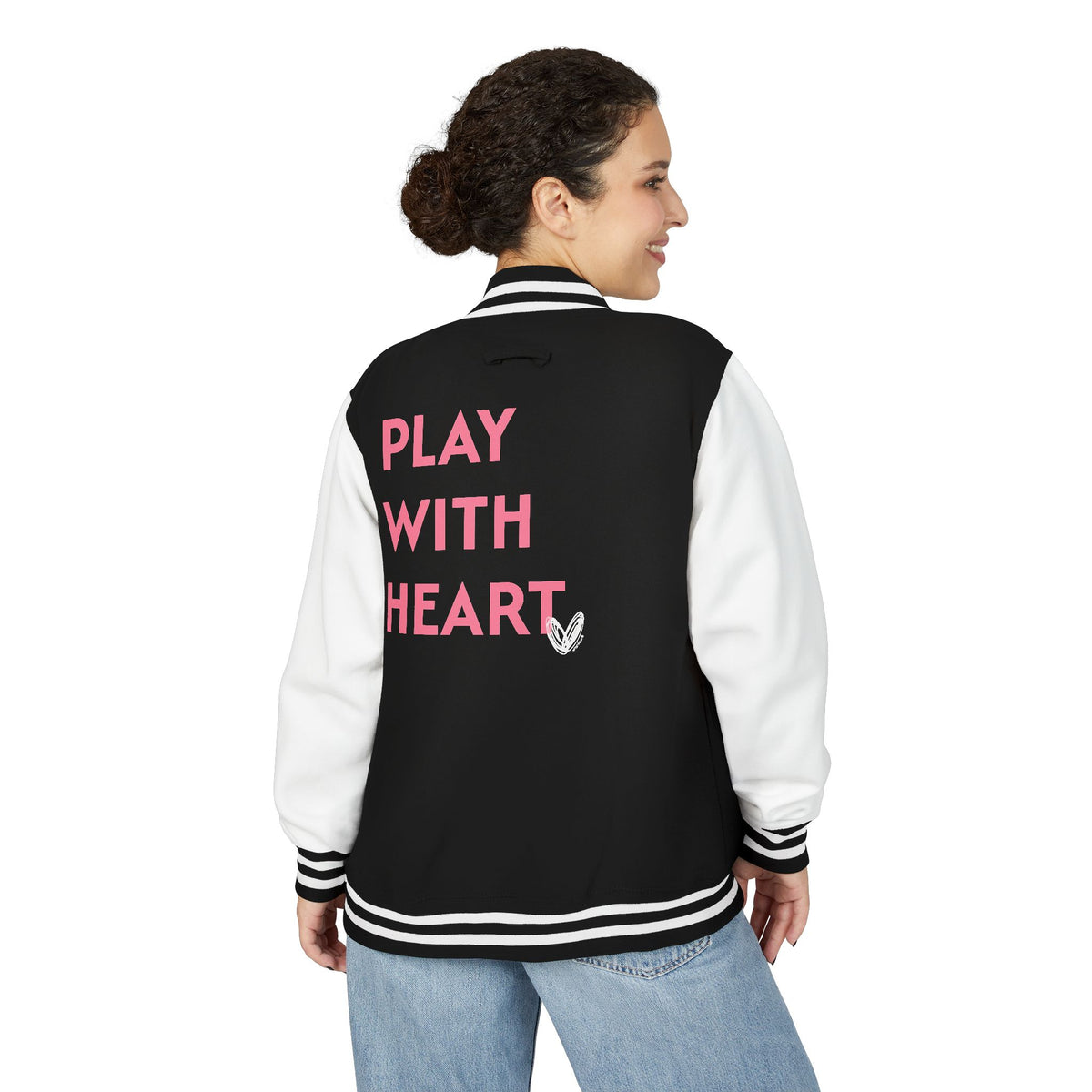 Play With  Heart Letterman Jacket
