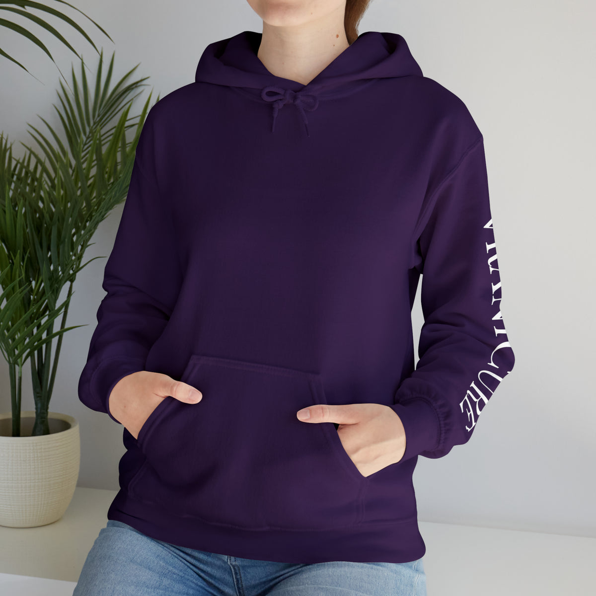 vraniCURE Unisex Text Sleeve Hooded Sweatshirt