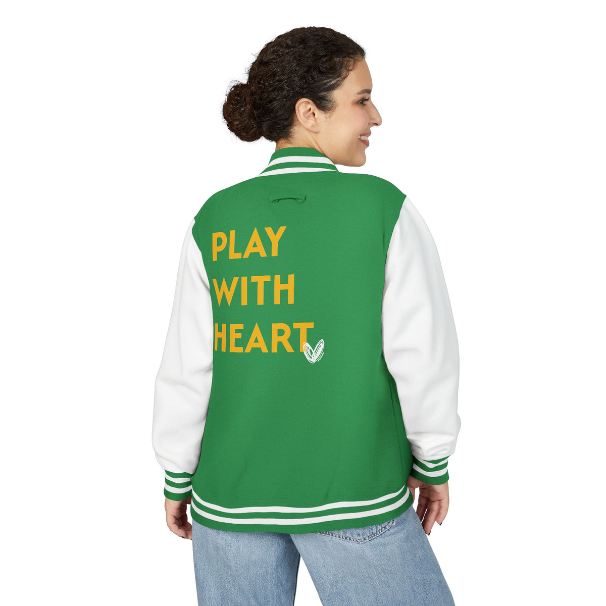 Play With  Heart Letterman Jacket