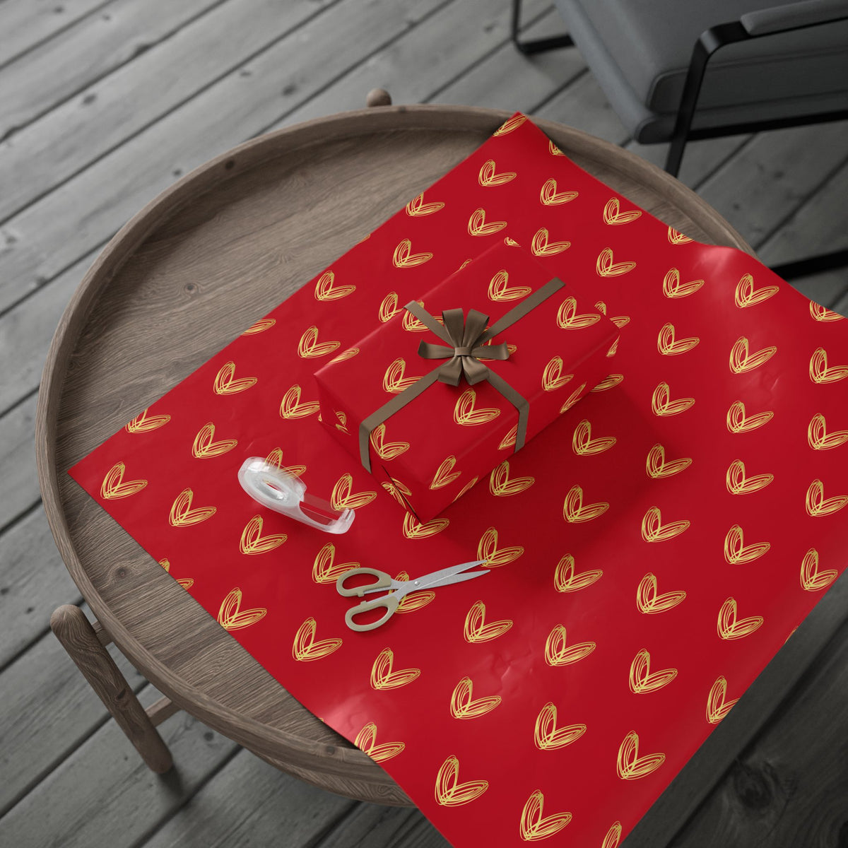 Red and gold Wrapping Papers