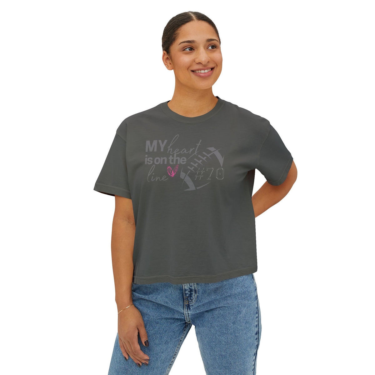 Heart on the Line Boxy Tee