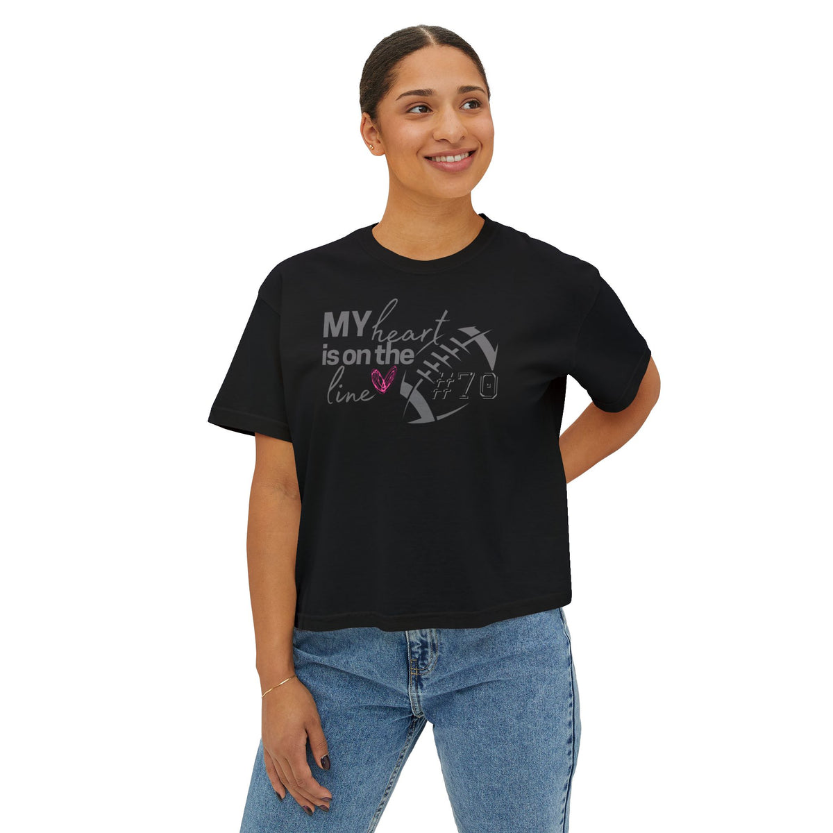 Heart on the Line Boxy Tee