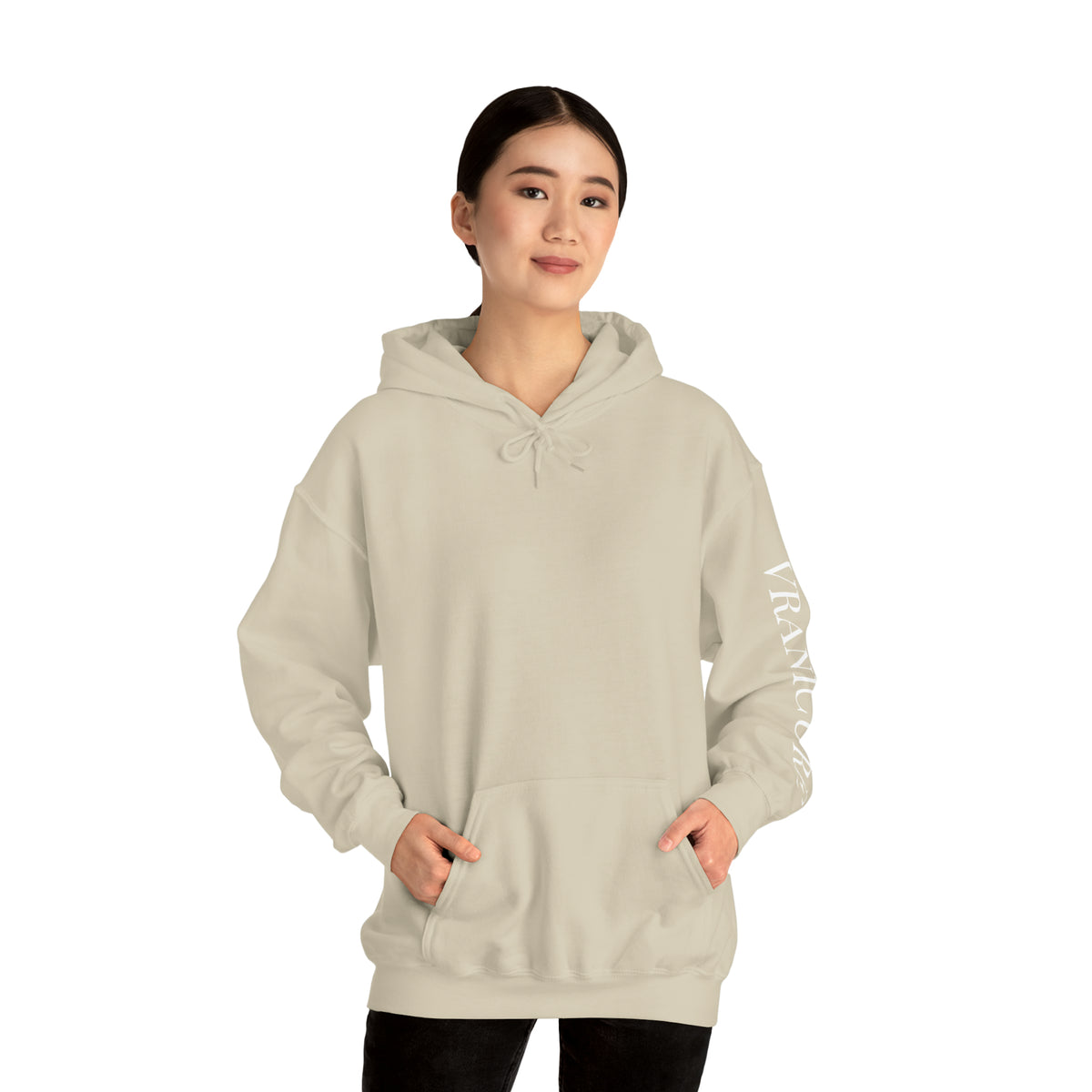 vraniCURE Unisex Text Sleeve Hooded Sweatshirt