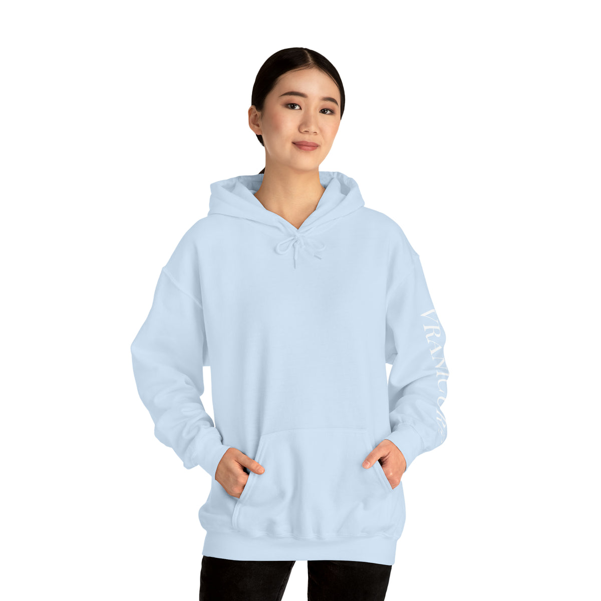 vraniCURE Unisex Text Sleeve Hooded Sweatshirt