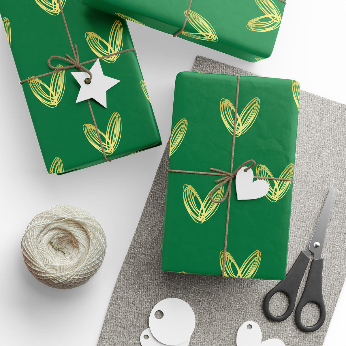 Green and gold Wrapping Papers