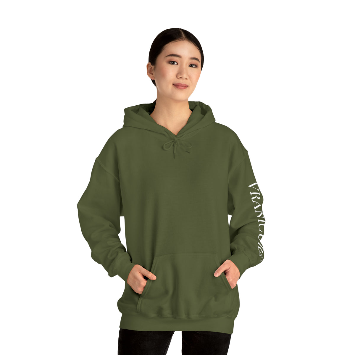 vraniCURE Unisex Text Sleeve Hooded Sweatshirt