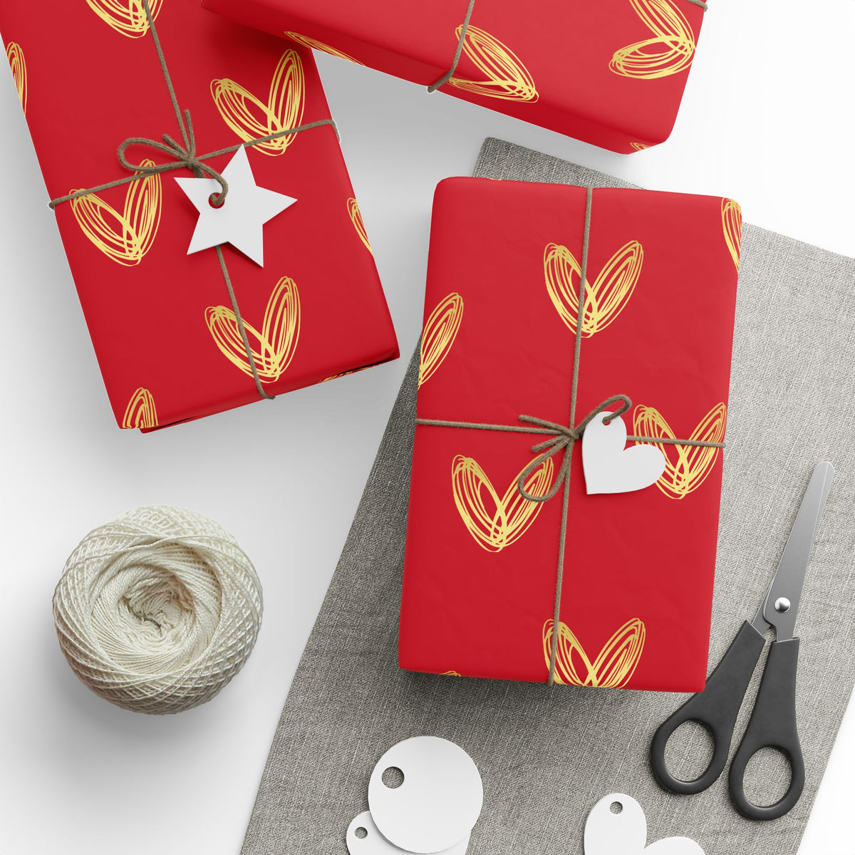 Red and gold Wrapping Papers
