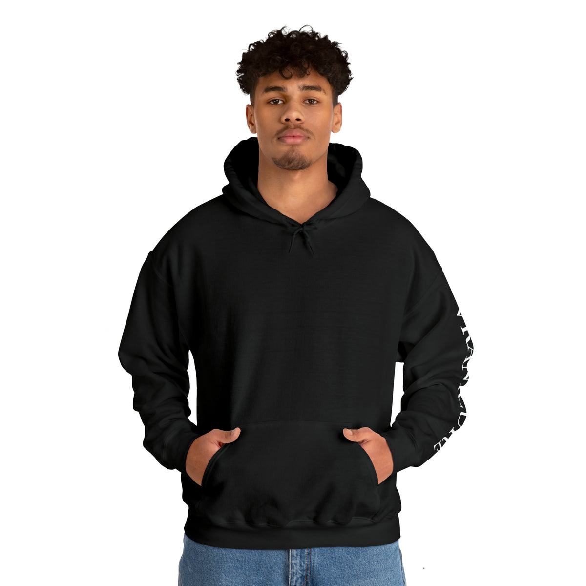 vraniCURE Unisex Text Sleeve Hooded Sweatshirt