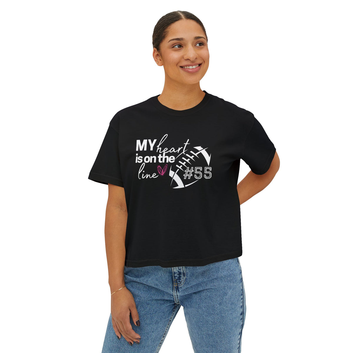 Heart on the Line Boxy Tee