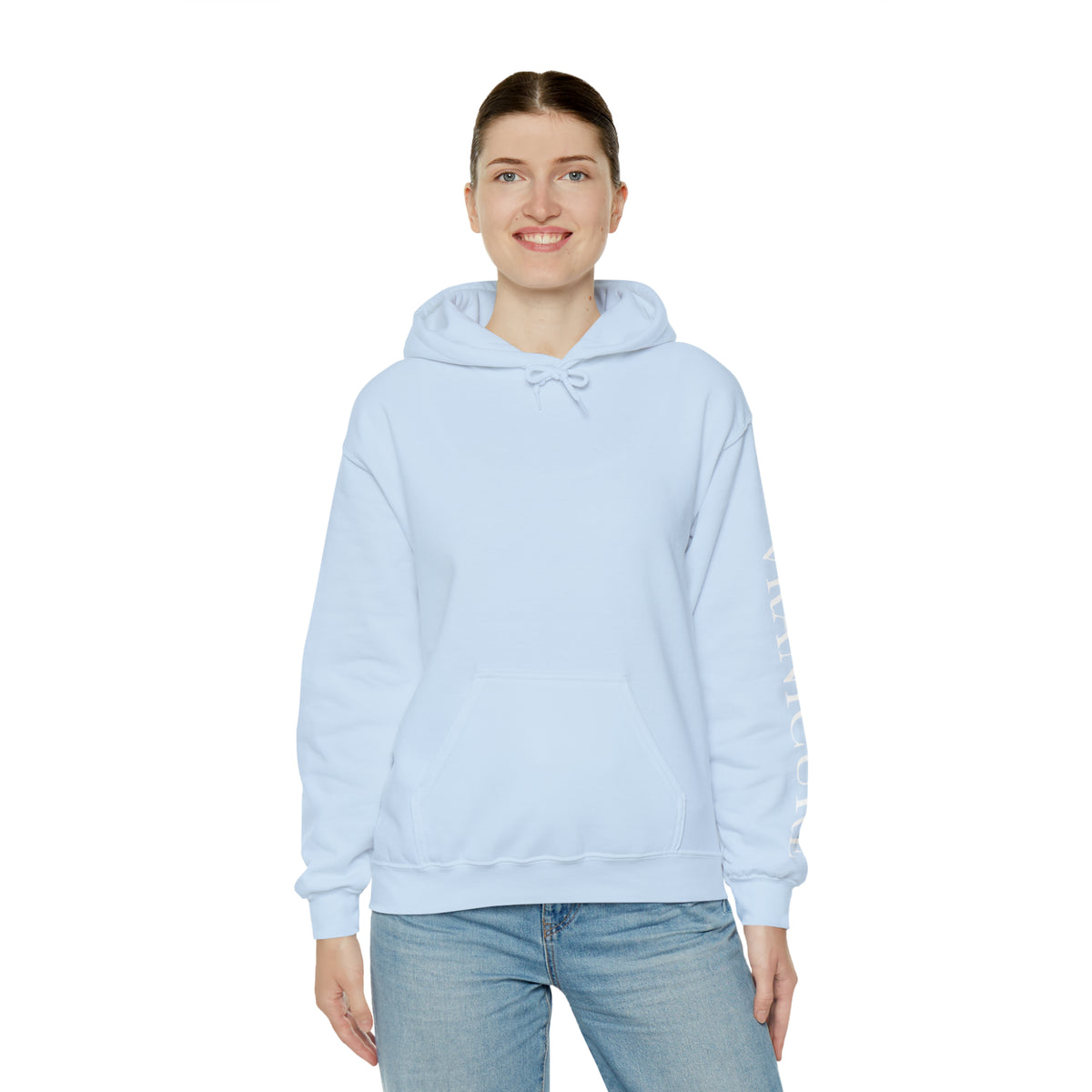 vraniCURE Unisex Text Sleeve Hooded Sweatshirt