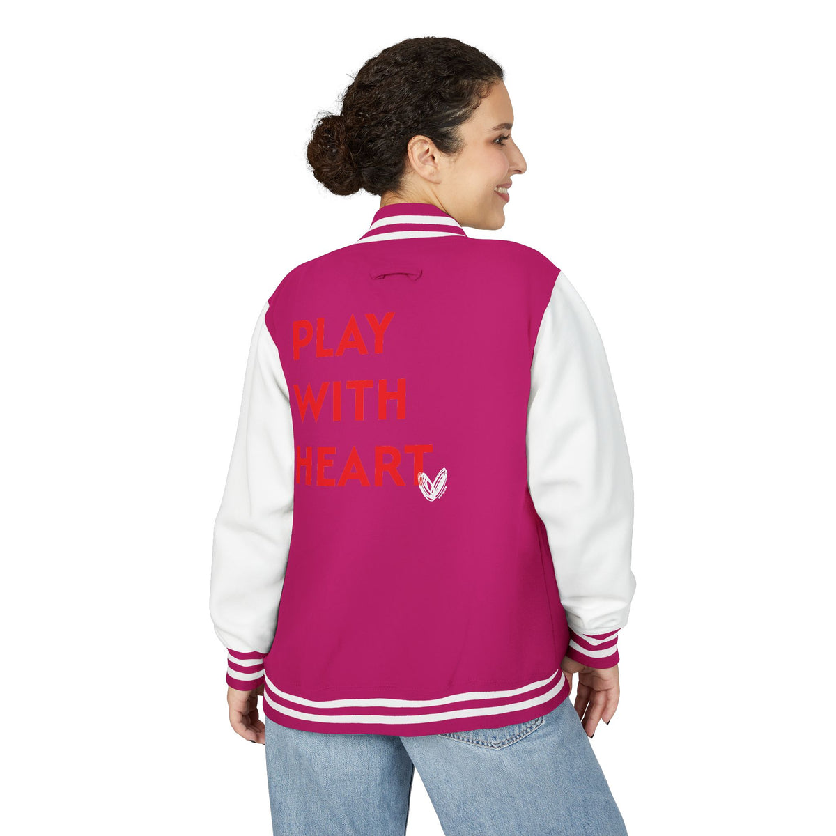 Play With  Heart Letterman Jacket