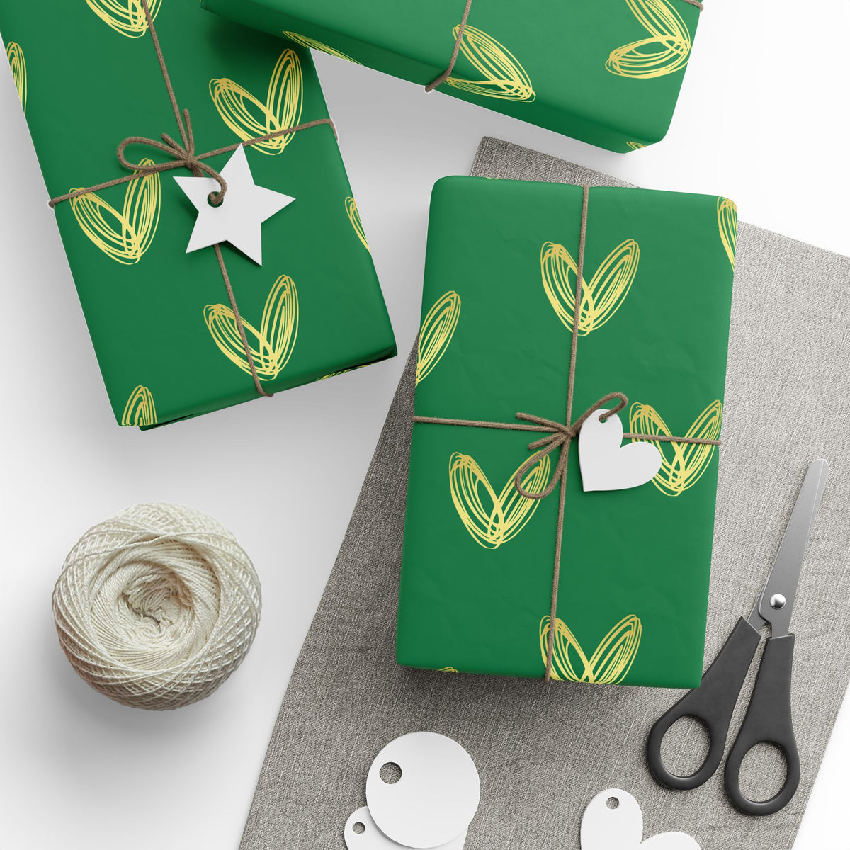 Green and gold Wrapping Papers