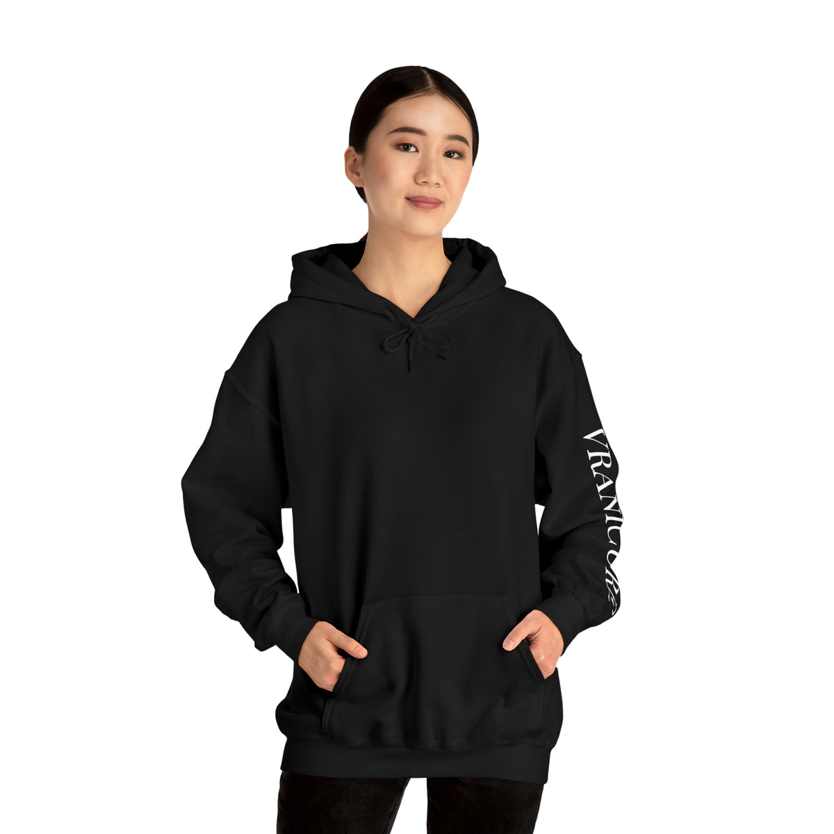 vraniCURE Unisex Text Sleeve Hooded Sweatshirt