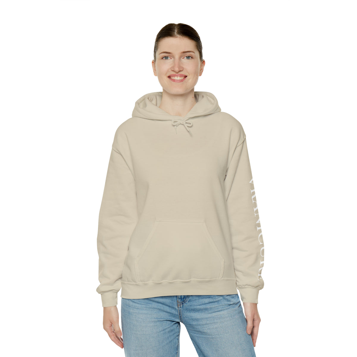 vraniCURE Unisex Text Sleeve Hooded Sweatshirt