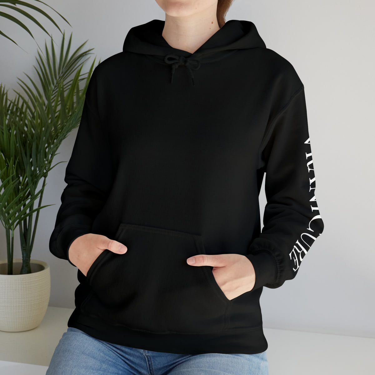 vraniCURE Unisex Text Sleeve Hooded Sweatshirt
