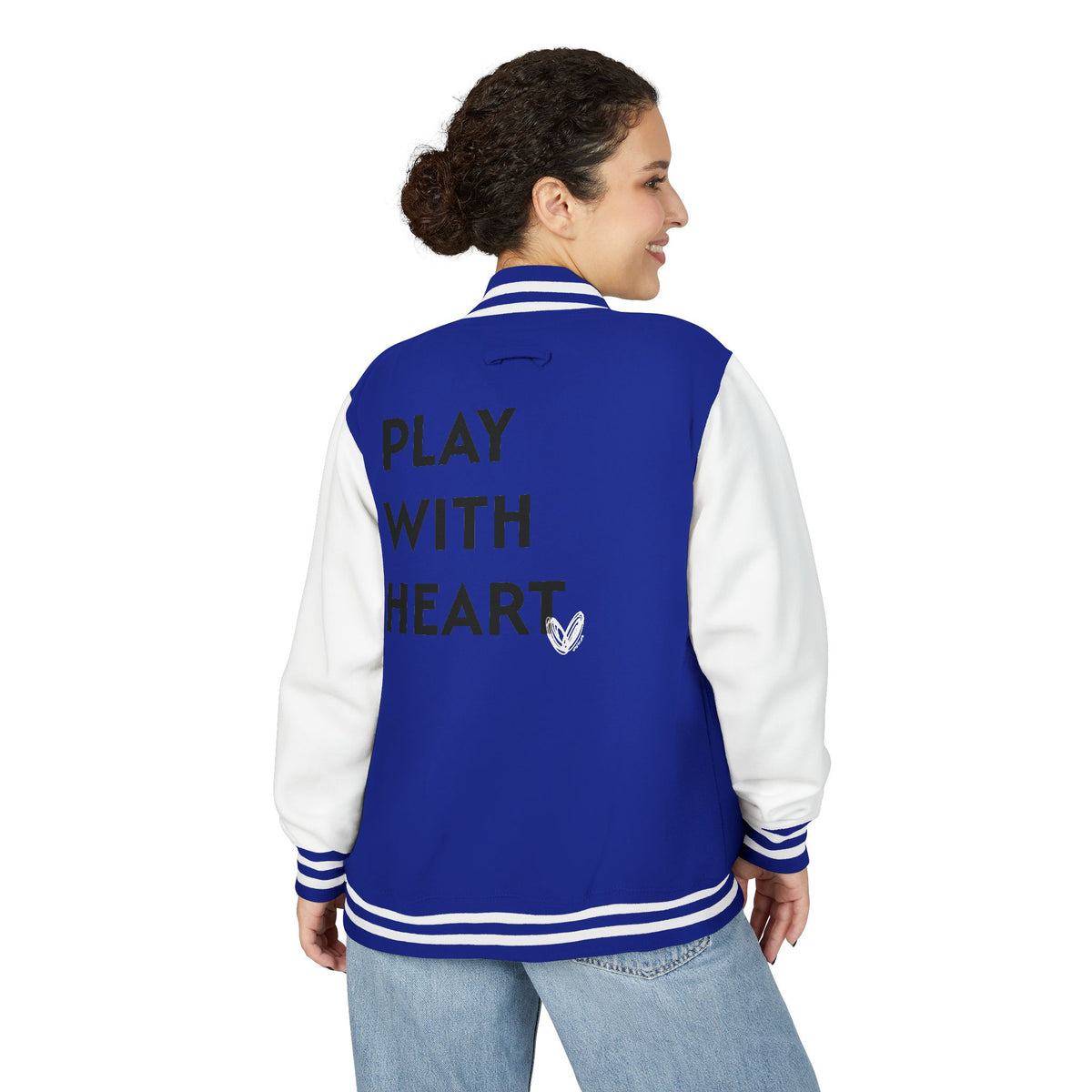 Play With  Heart Letterman Jacket