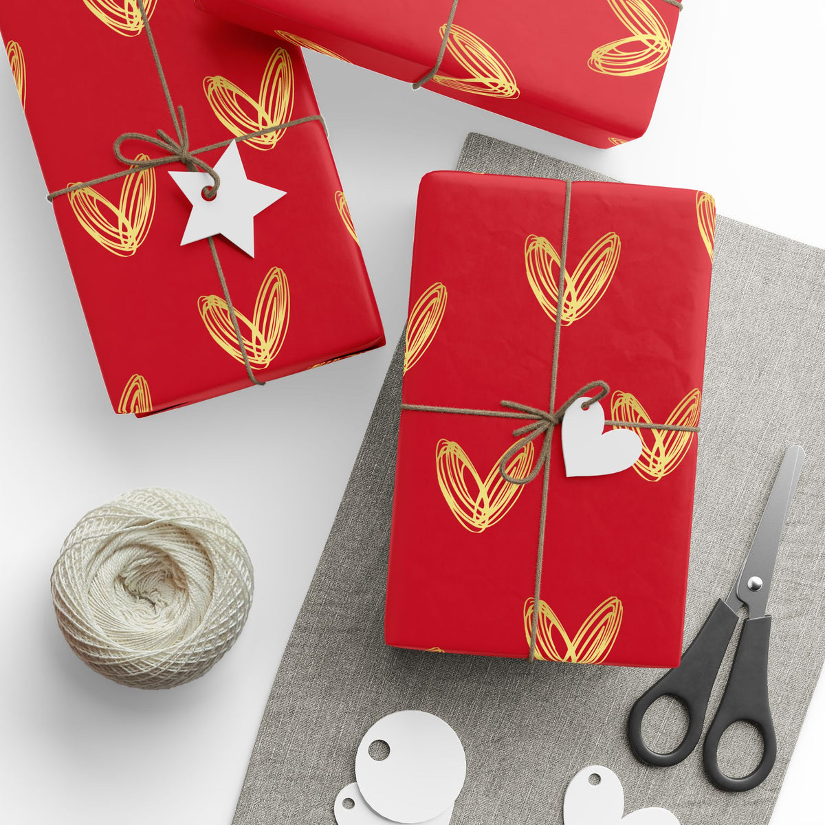 Red and gold Wrapping Papers