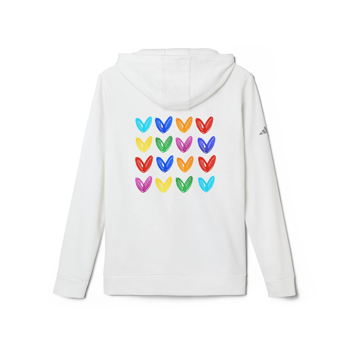 Colorful hearts adidas Unisex Fleece Hoodie
