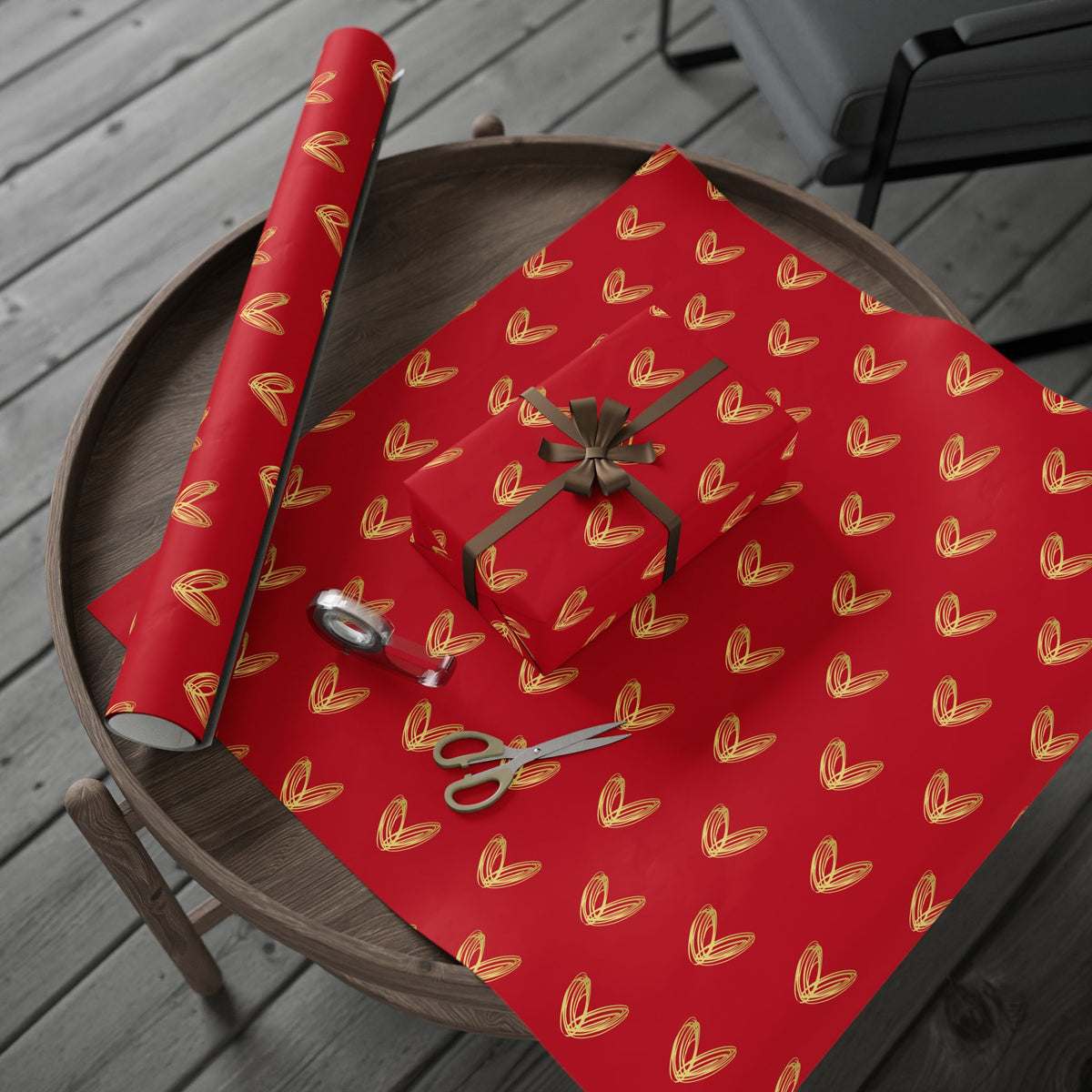 Red and gold Wrapping Papers