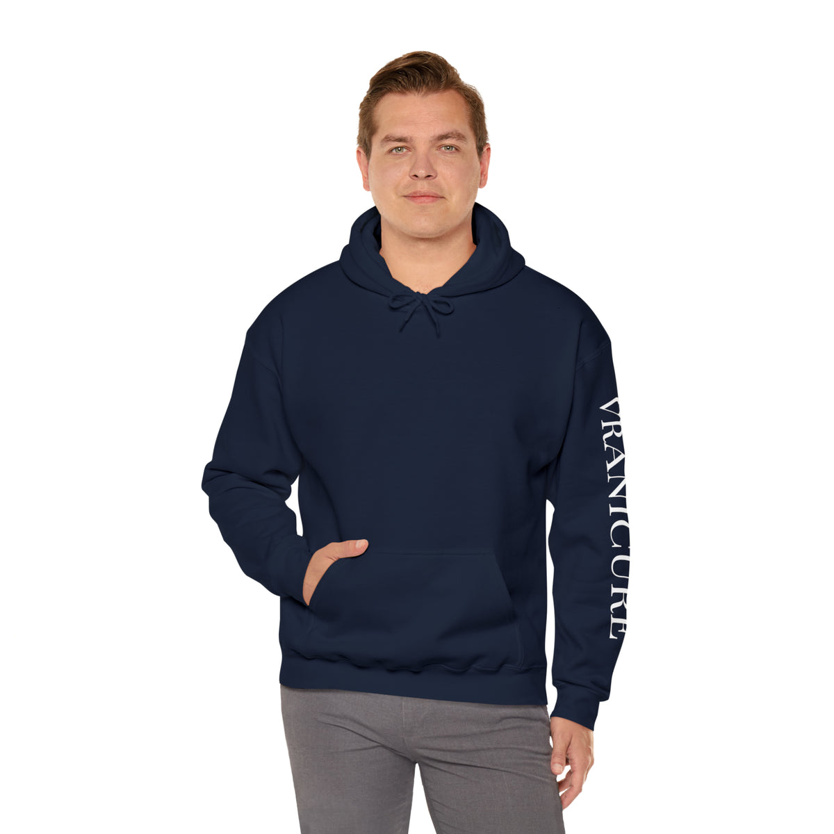 vraniCURE Unisex Text Sleeve Hooded Sweatshirt