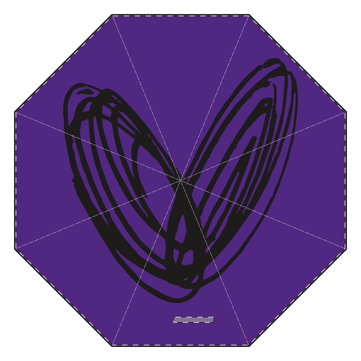 vraniCURE Semi-Automatic Foldable Umbrella - Purple