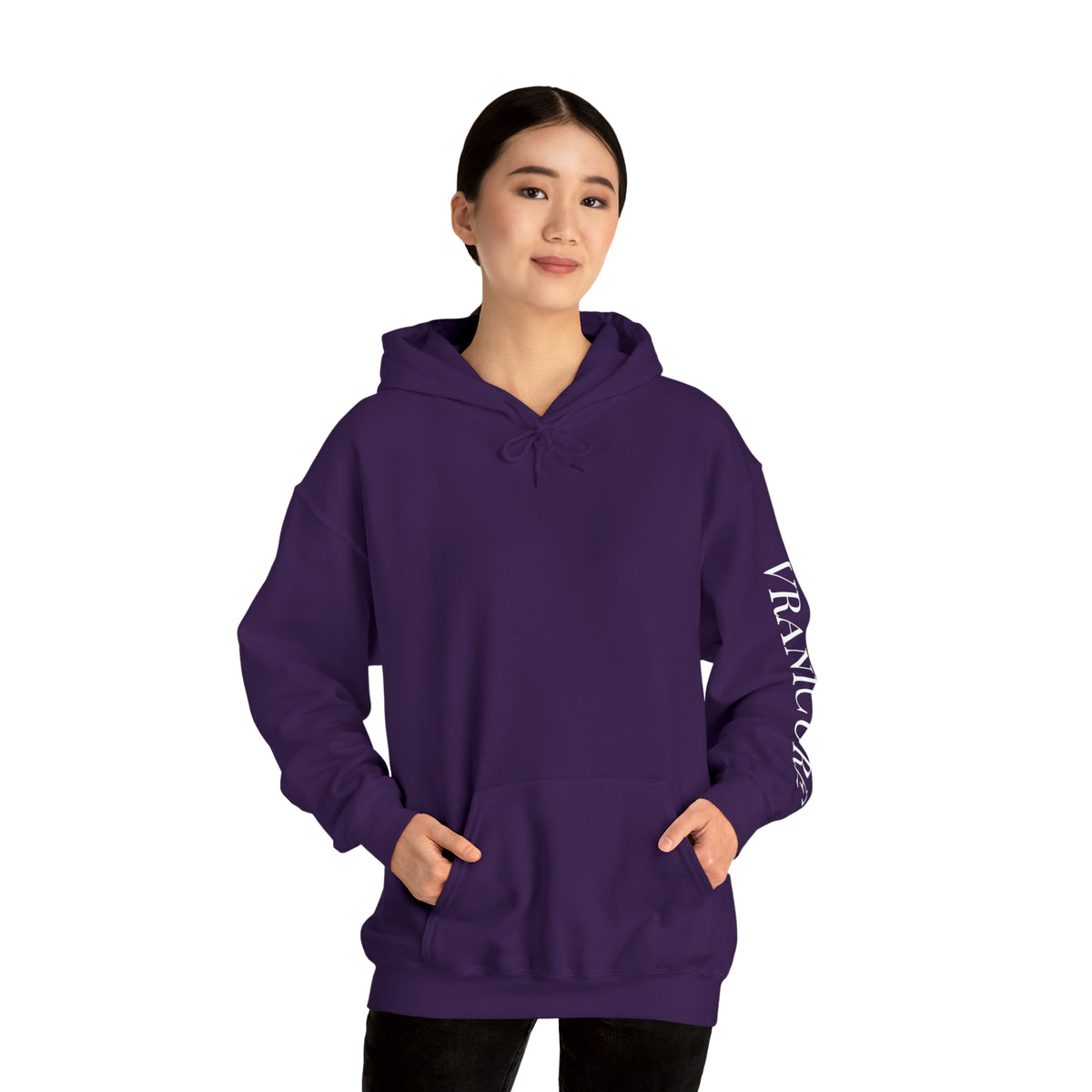 vraniCURE Unisex Text Sleeve Hooded Sweatshirt