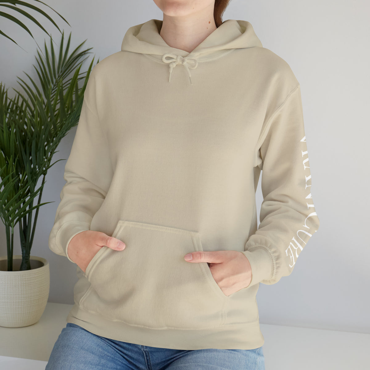 vraniCURE Unisex Text Sleeve Hooded Sweatshirt