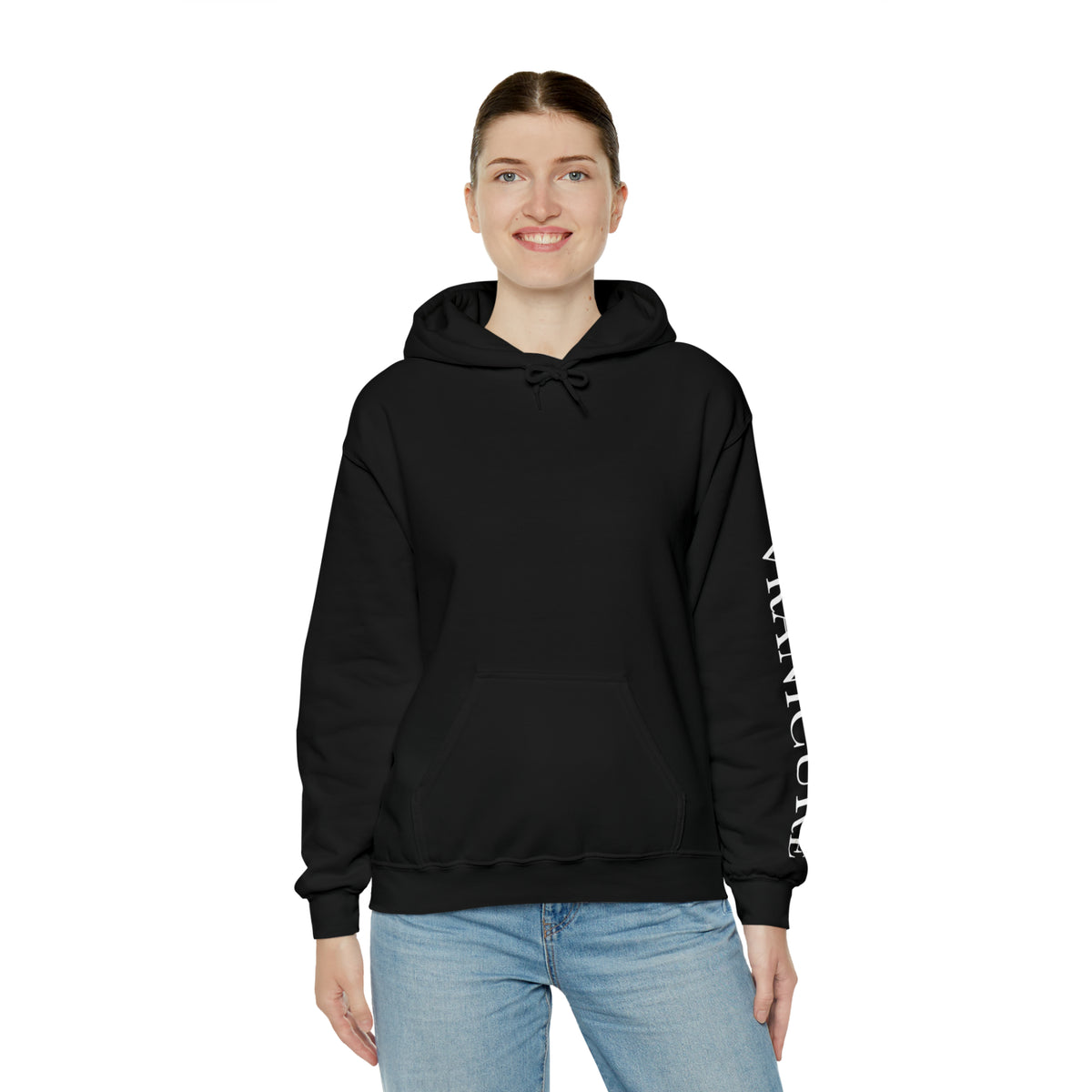 vraniCURE Unisex Text Sleeve Hooded Sweatshirt