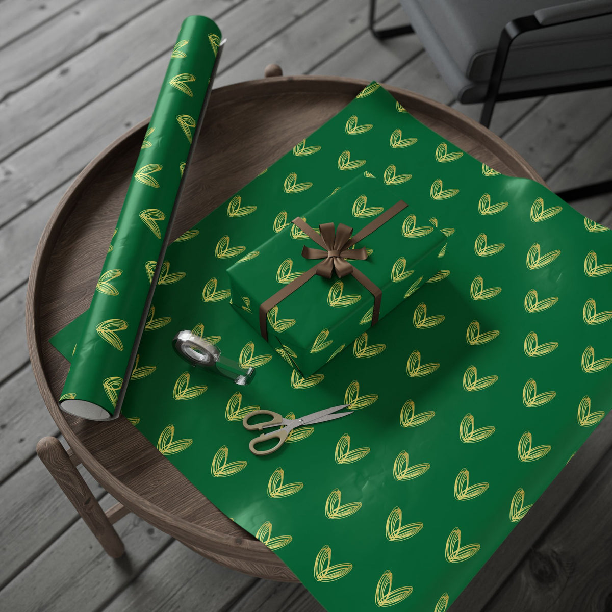 Green and gold Wrapping Papers