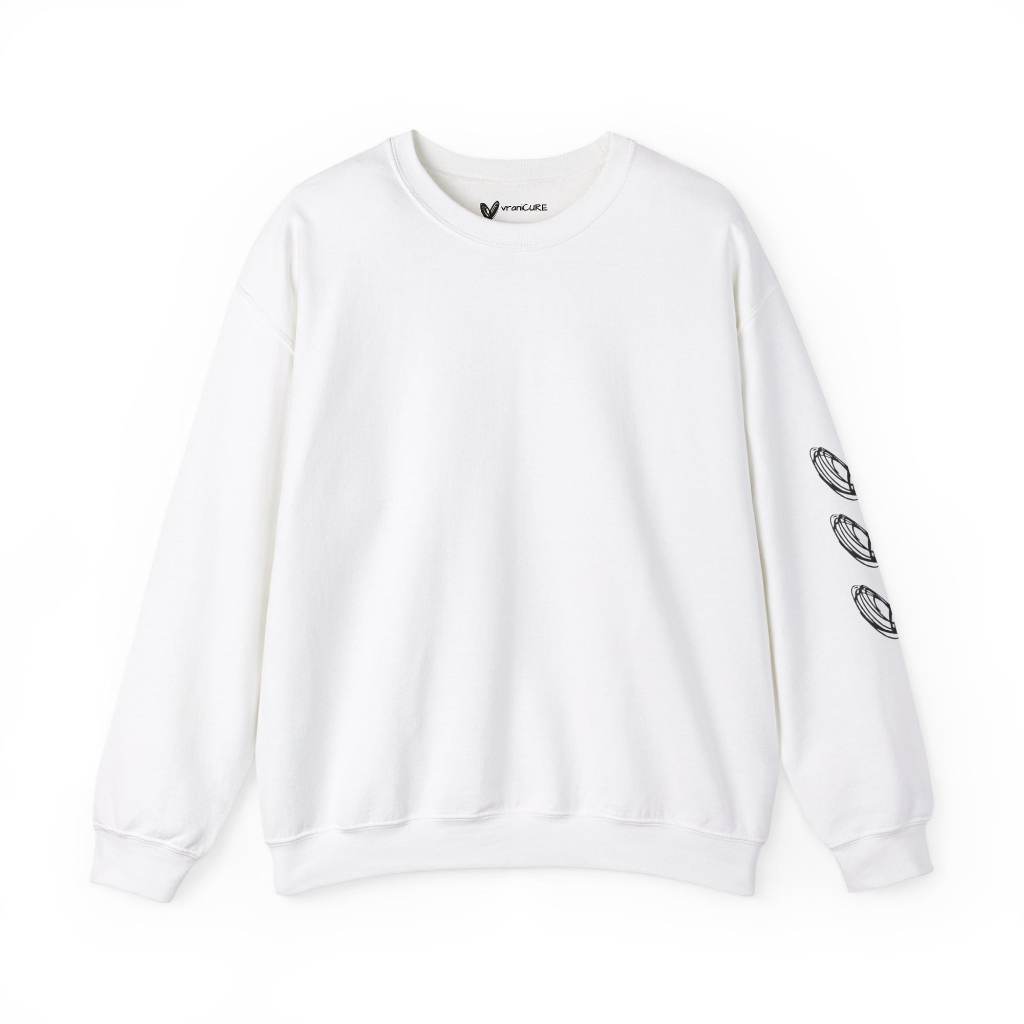 vraniCURE Heart on My Sleeve Unisex Crewneck Valentine Sweatshirt