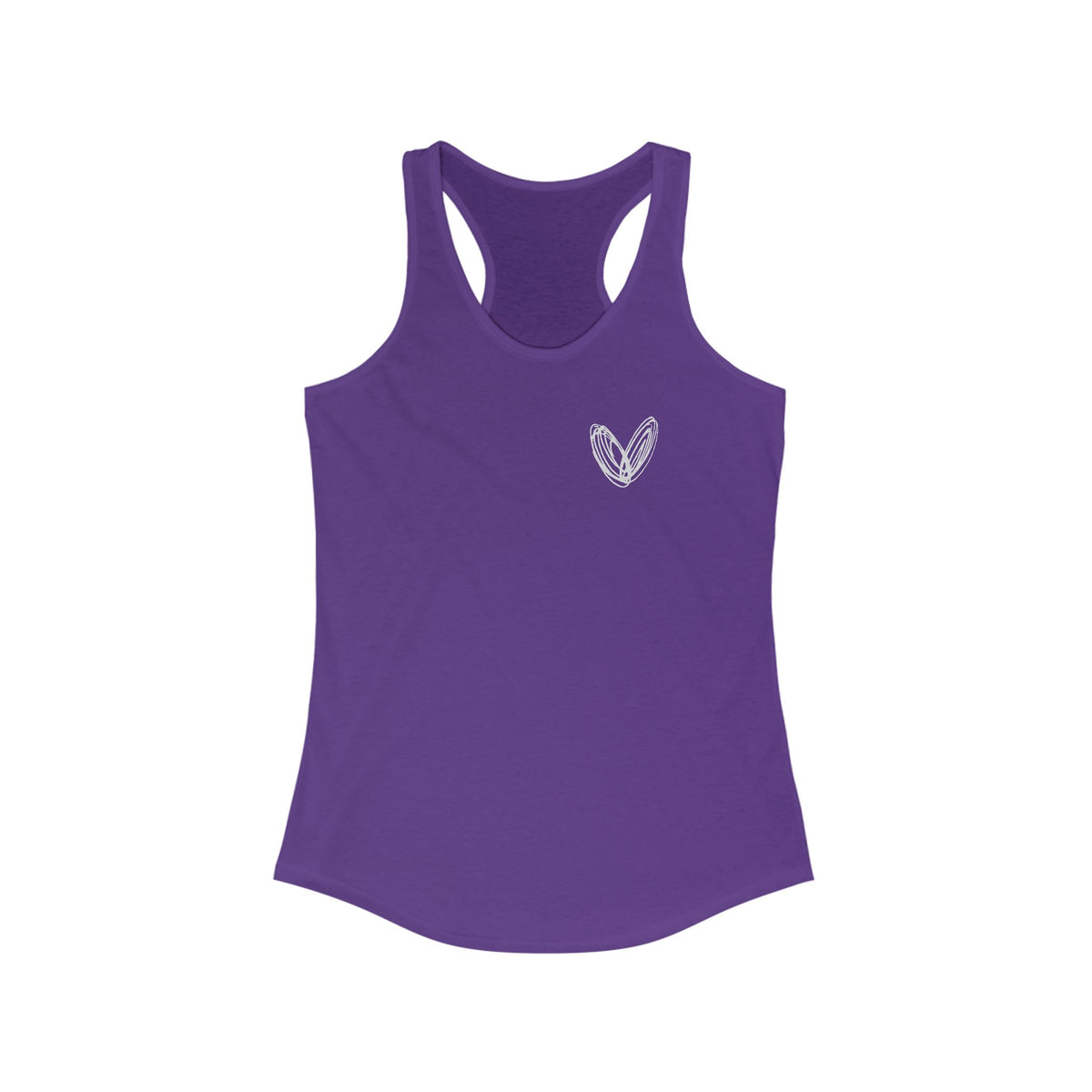 vraniCURE Women&#39;s Ideal Racerback Tank - White Heart