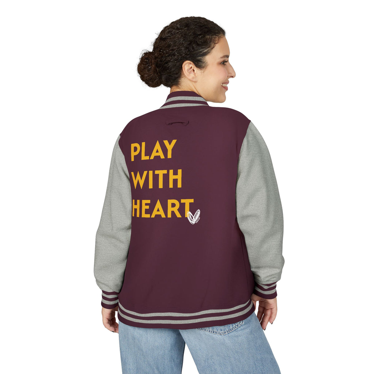 Play With  Heart Letterman Jacket