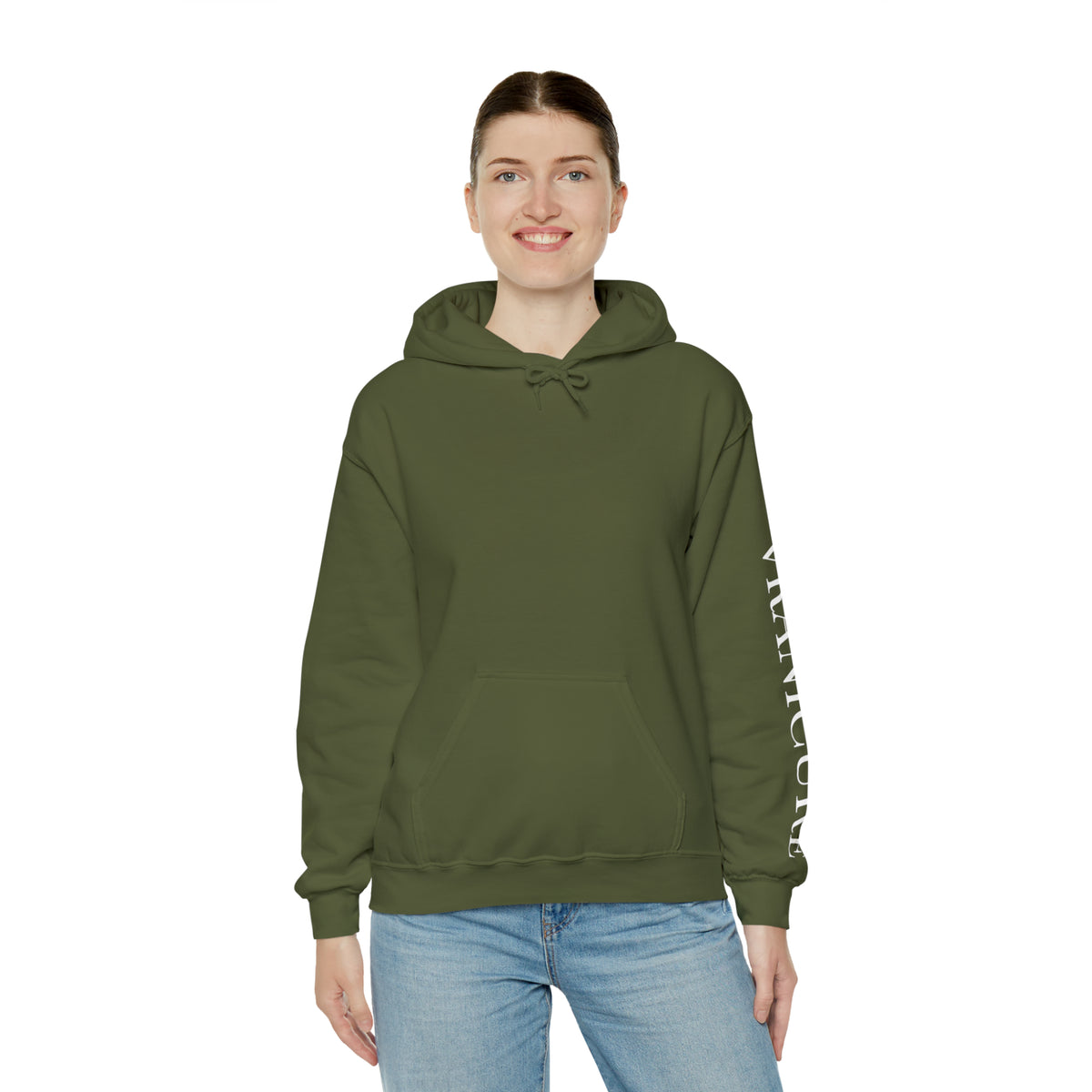 vraniCURE Unisex Text Sleeve Hooded Sweatshirt