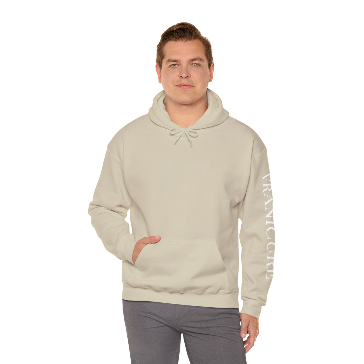 vraniCURE Unisex Text Sleeve Hooded Sweatshirt