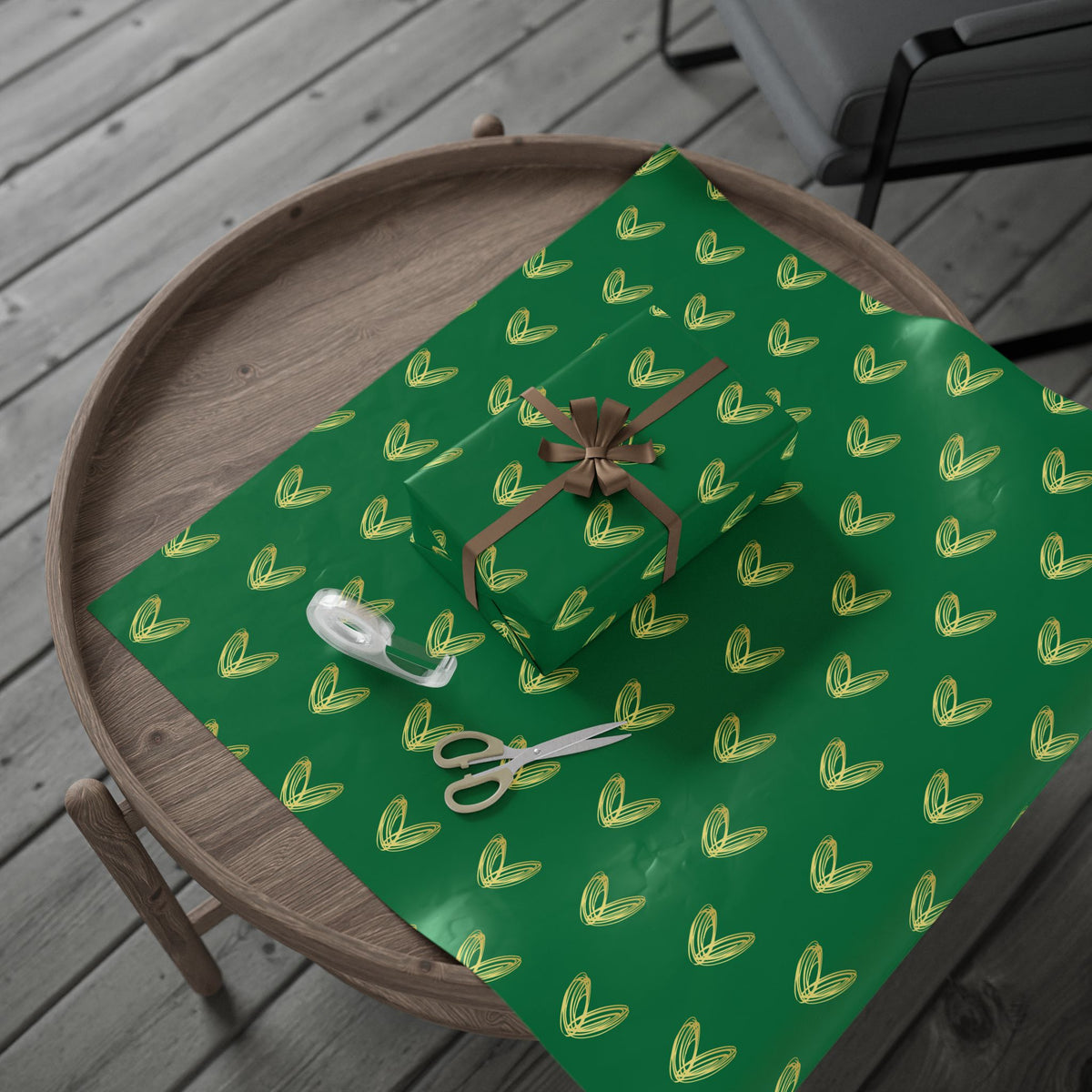 Green and gold Wrapping Papers