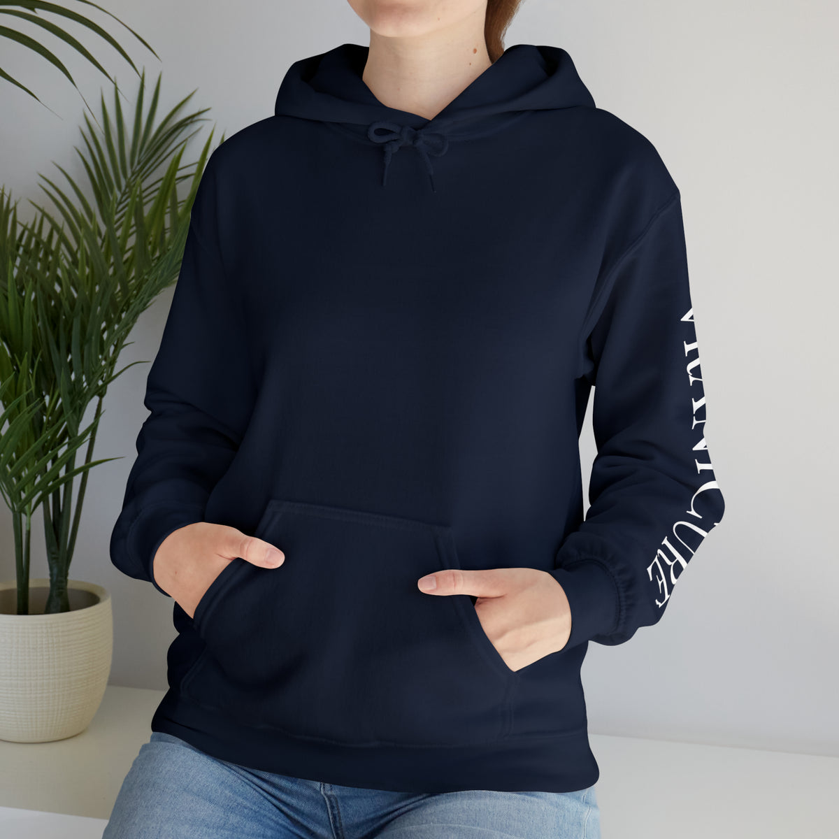 vraniCURE Unisex Text Sleeve Hooded Sweatshirt