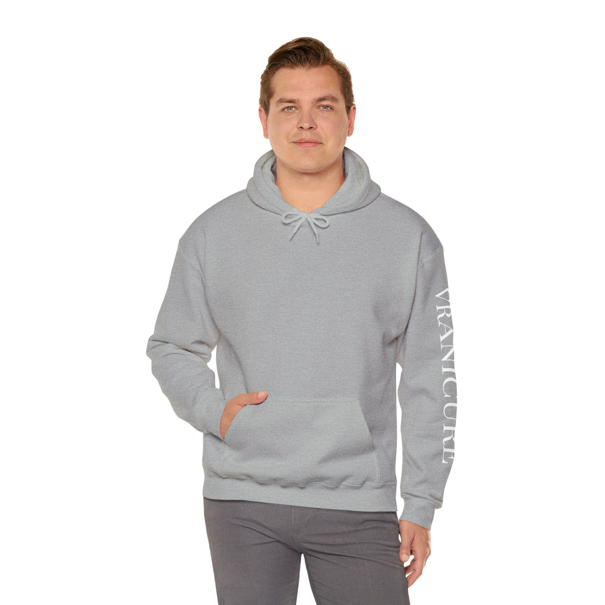 vraniCURE Unisex Text Sleeve Hooded Sweatshirt