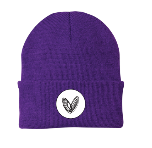 vraniCURE Winter Beanie - Patch Logo OG (Purple)