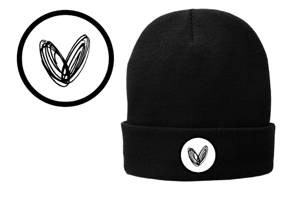 vraniCURE Winter Beanie - Patch Logo OG (Black)
