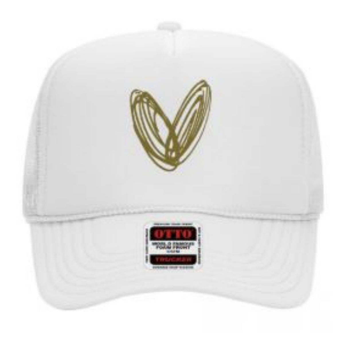 Heart Trucker Hat - White