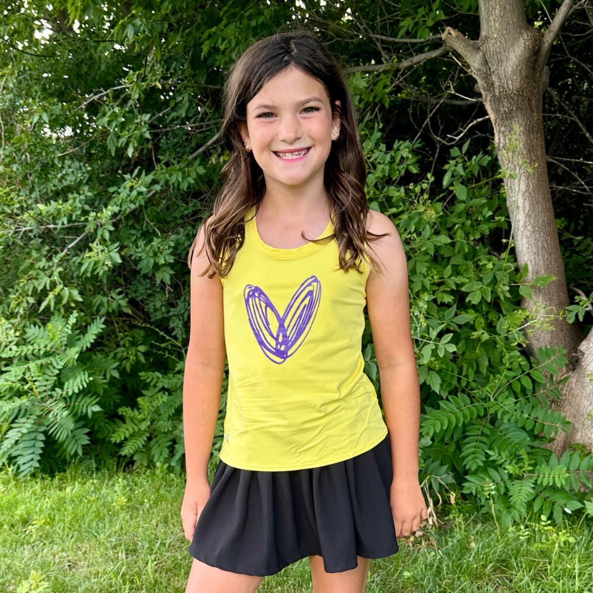 Girls Active Tank Top - Yellow